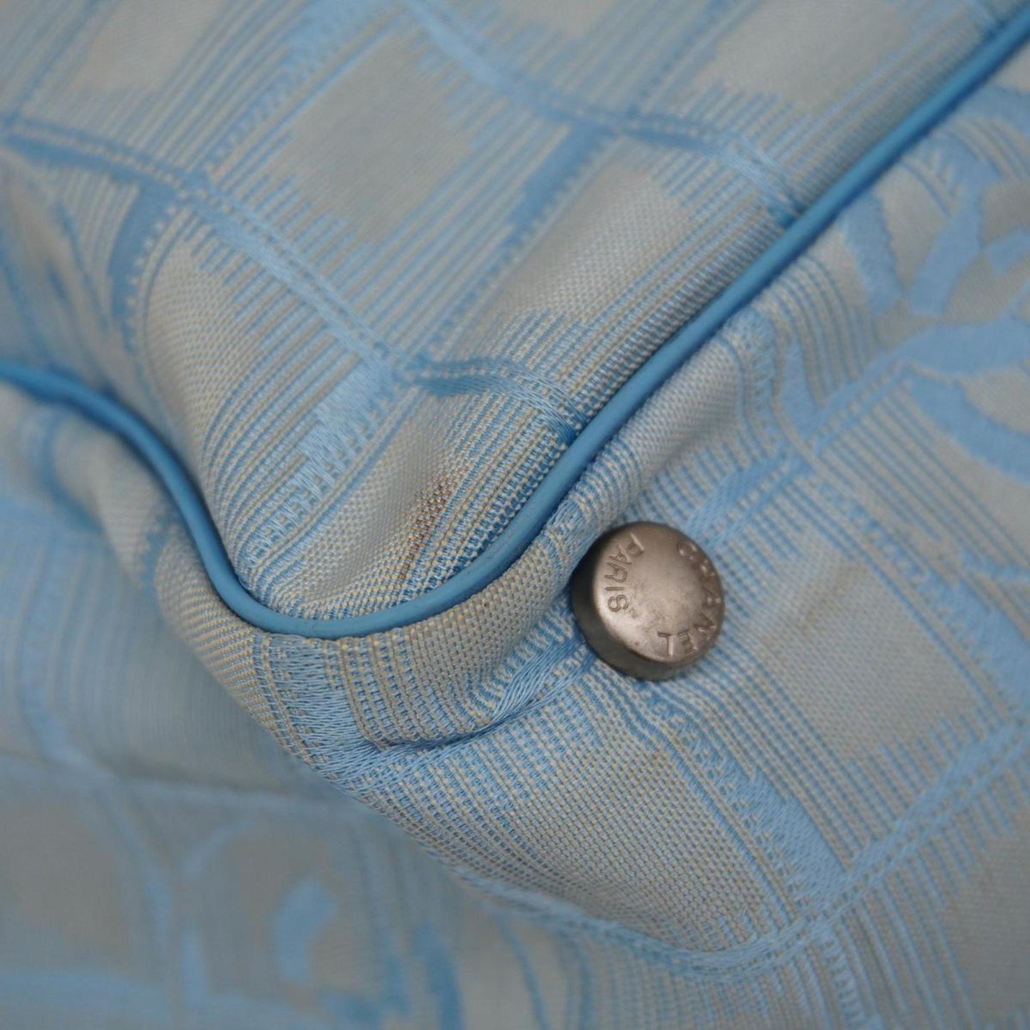 Chanel Tote Bag New Travel Nylon Light Blue Women's