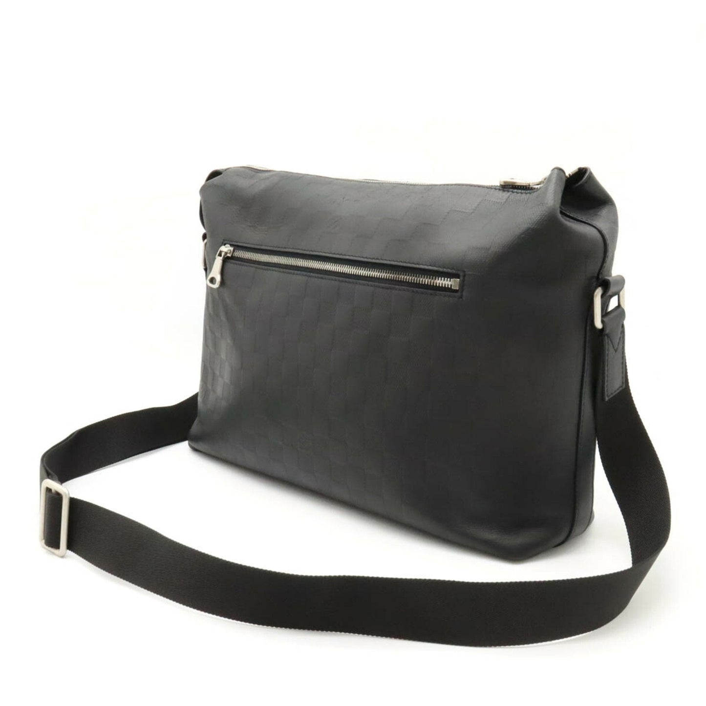 LOUIS VUITTON Damier Infini Discovery MM Shoulder Bag Onyx Black N42417