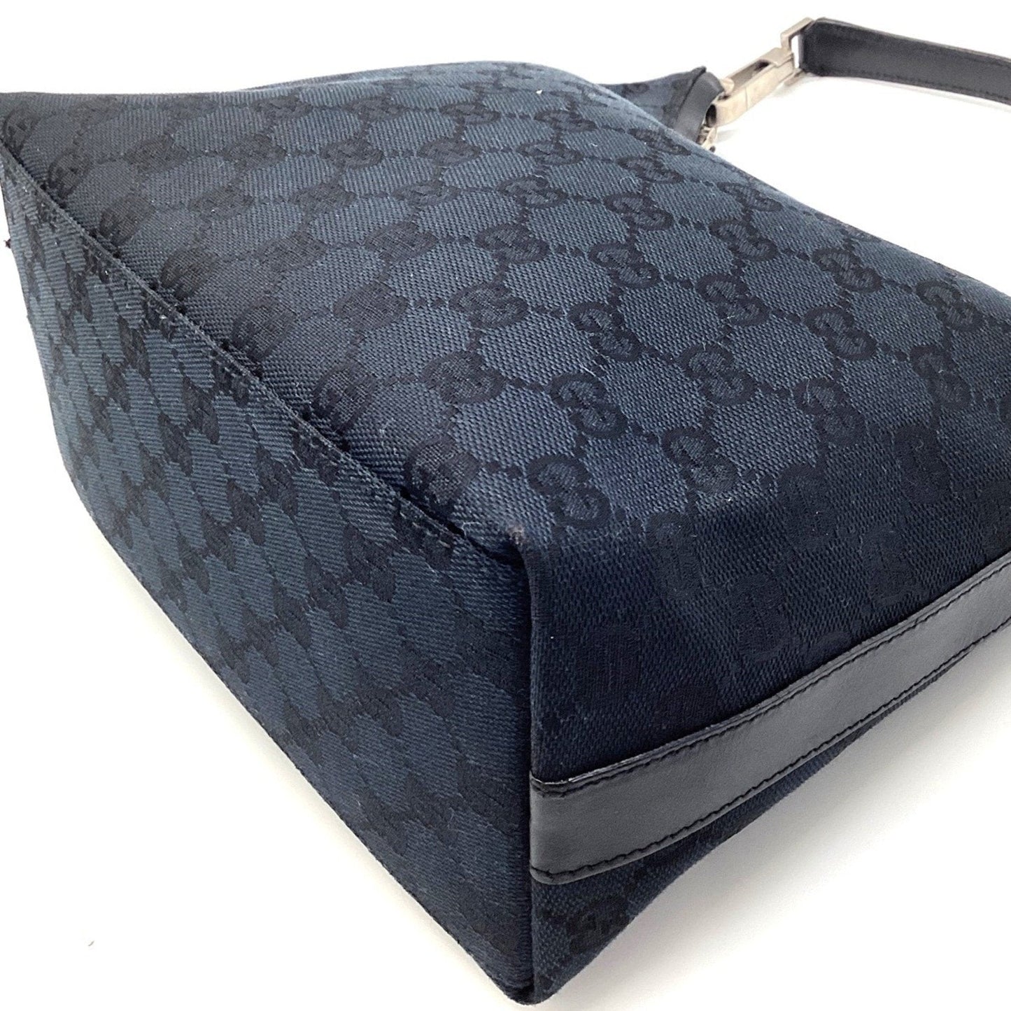 Gucci Black Gg Canvas Handbag