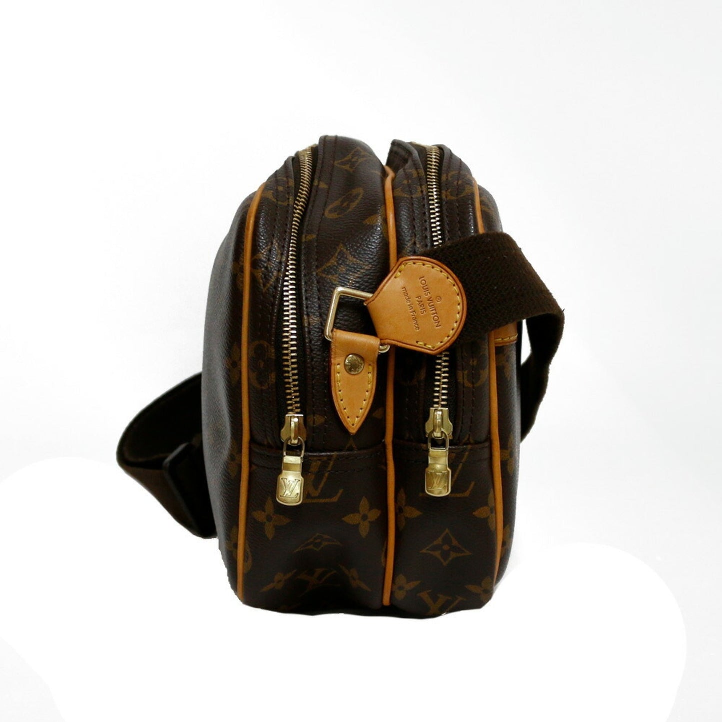 LOUIS VUITTON Shoulder Bag Monogram Reporter PM Brown Women's Leather