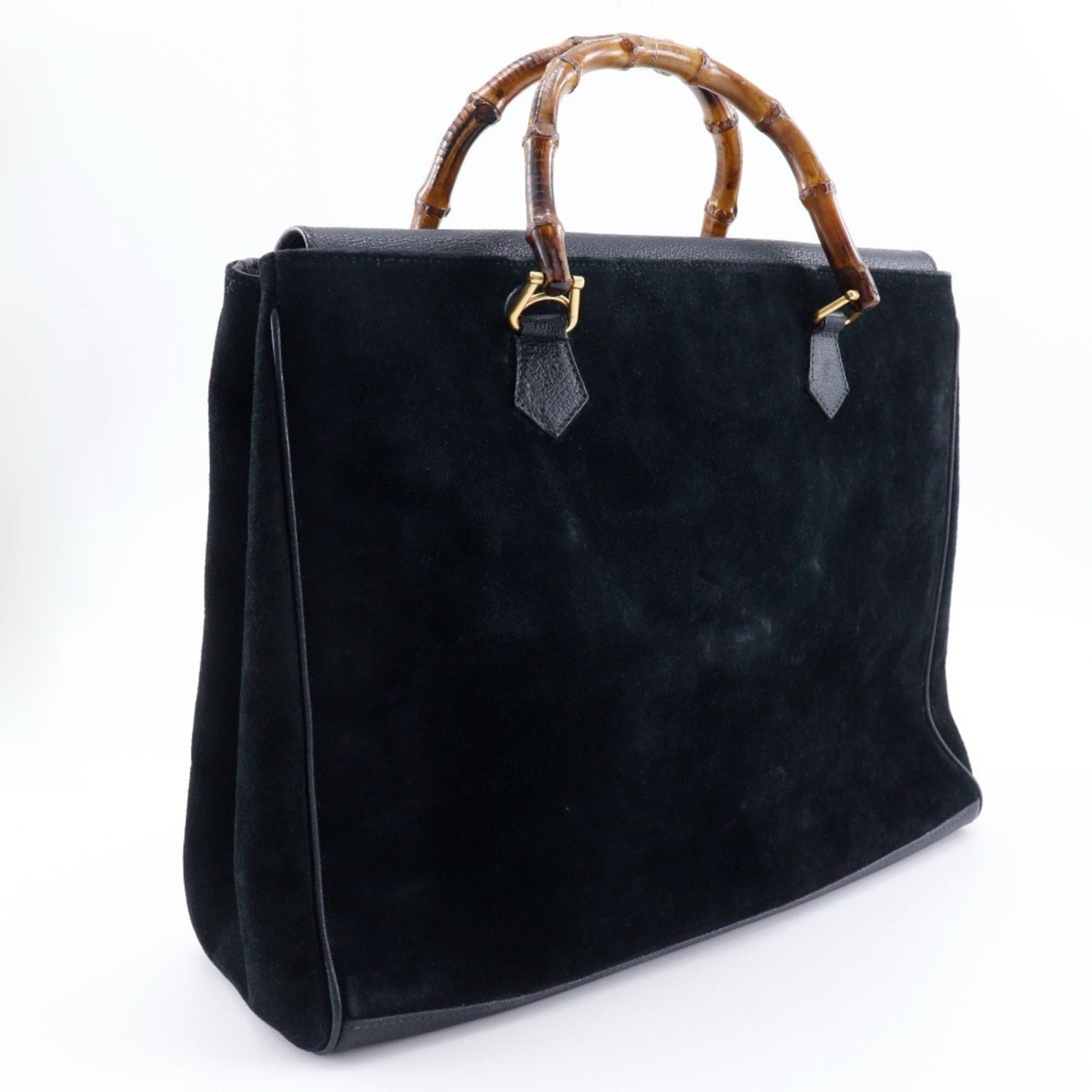 Gucci Black Suede Tote Bag