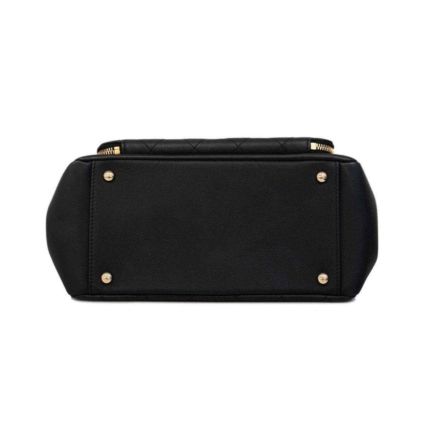 Chanel handbag, Matelasse, chain shoulder, caviar skin, black, champagne, ladies