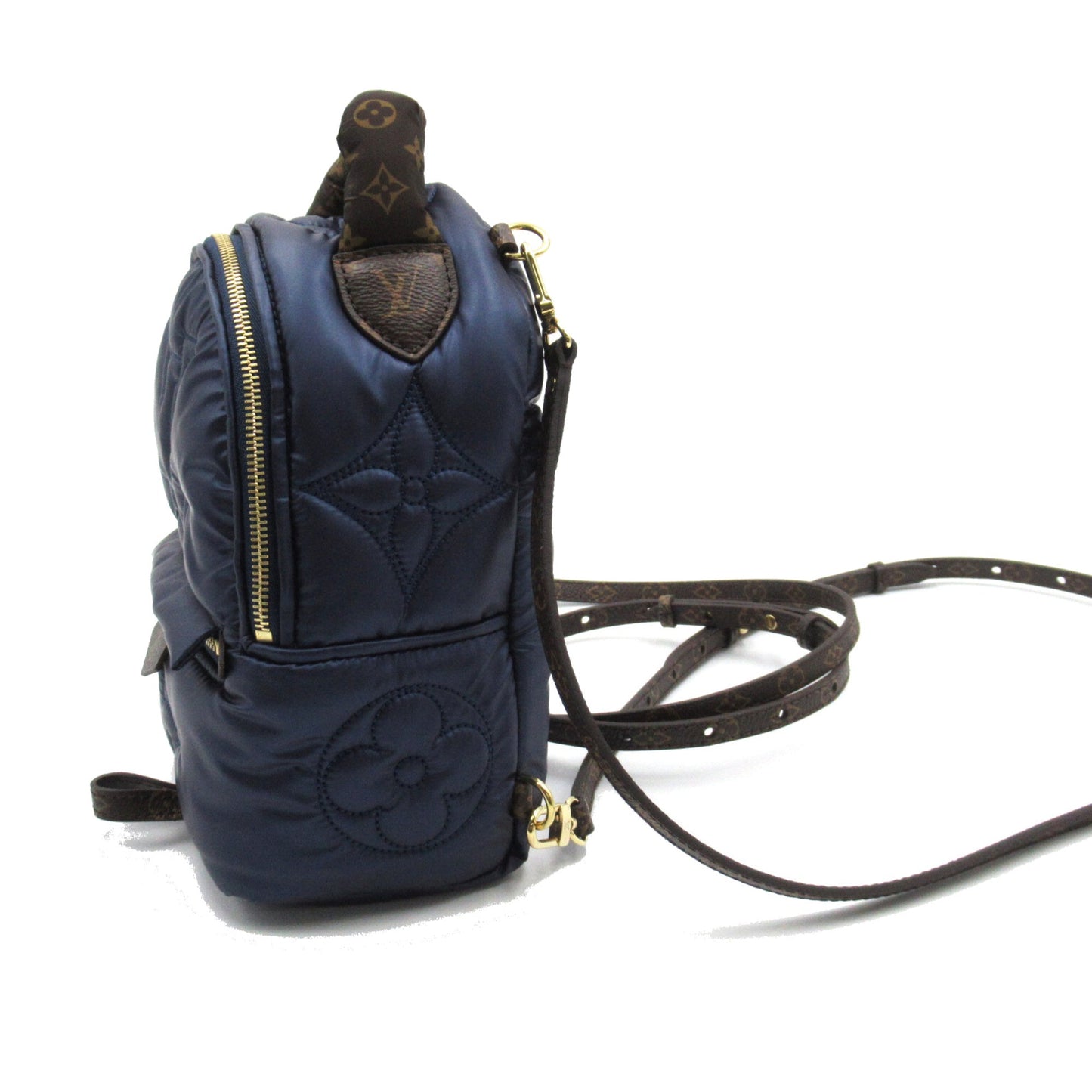 LOUIS VUITTON Palm Springs Backpack MINI Blue Nylon recycled metallic nylon M21060