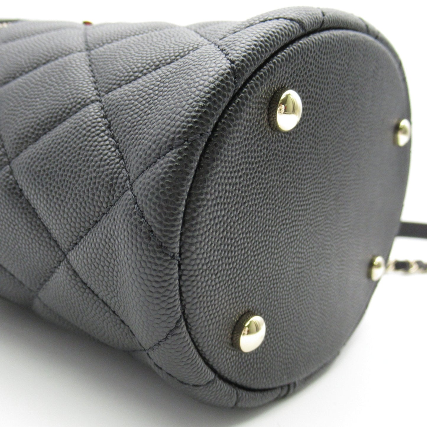 CHANEL Vanity ChainShoulder Bag Black Caviar Skin (Grained Calf)