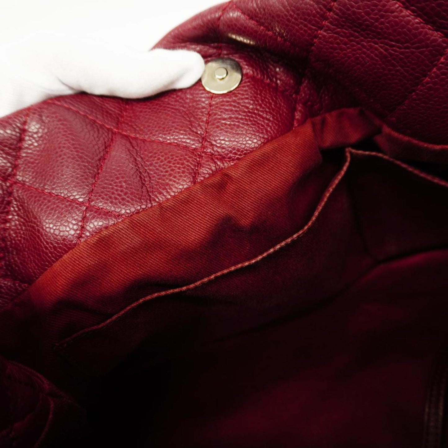 Chanel Shoulder Bag, Matelasse, Chain Shoulder, Caviar Skin, Bordeaux, Women's
