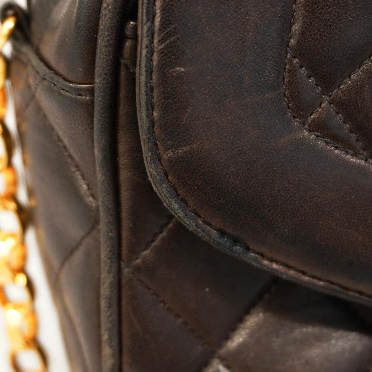 Chanel Shoulder Bag with Matelasse Bag, Lambskin, Black, Women's