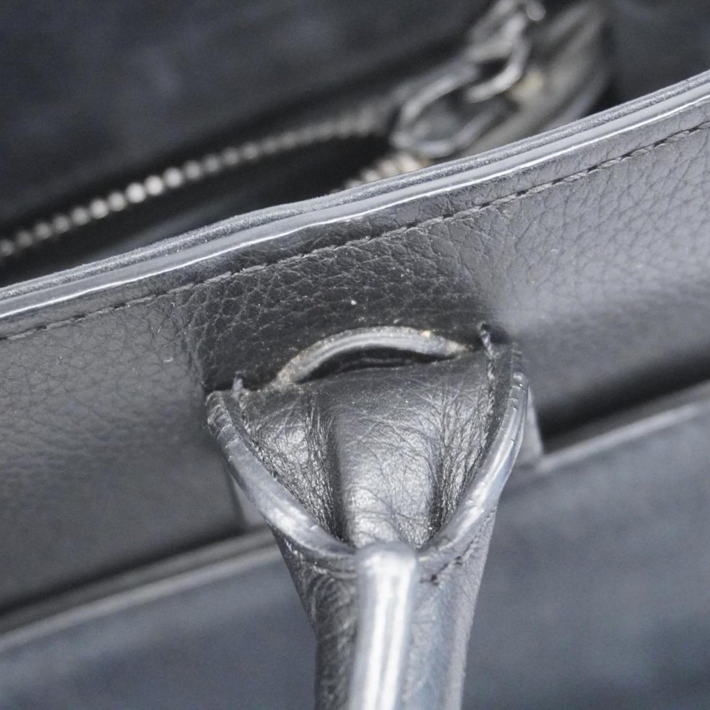 Chanel Tote Bag Executive Leather Black Women's