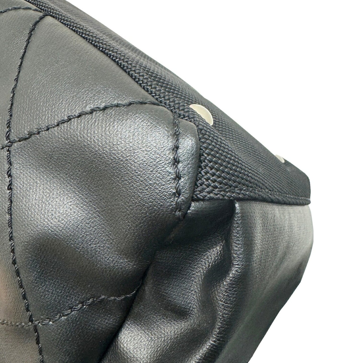 CHANEL Paris Biarritz Shoulder Bag A34205 Coated Canvas Black 1