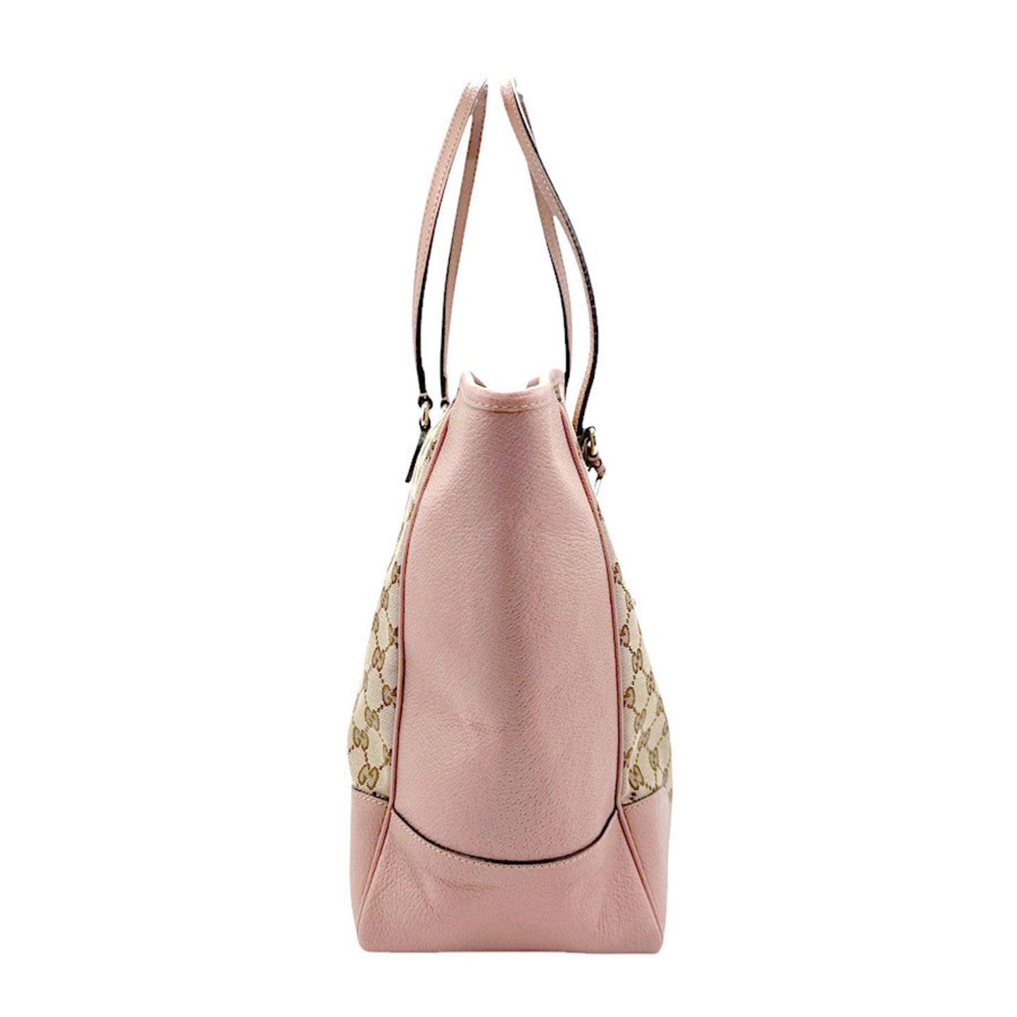 Gucci Brown Pink Gg Canvas Leather Handbag