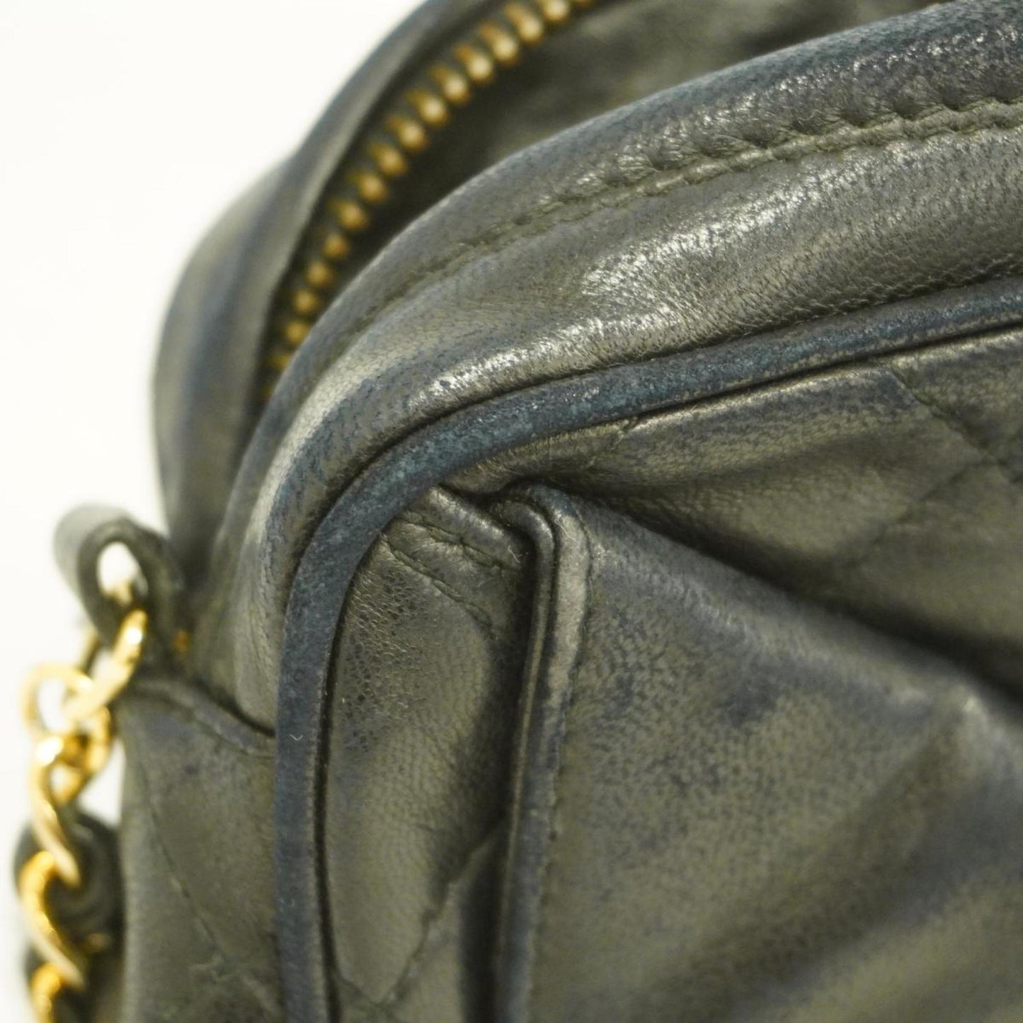 Chanel Shoulder Bag with Matelasse Bag, Lambskin, Black, Women's