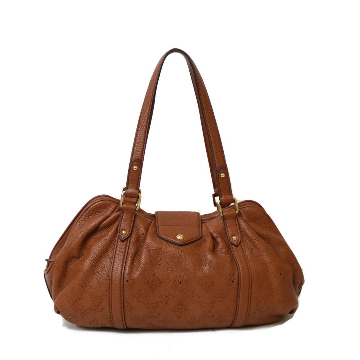 LOUIS VUITTON Shoulder Bag Mahina Luna PM M97052 Brown Cognac Women's Leather