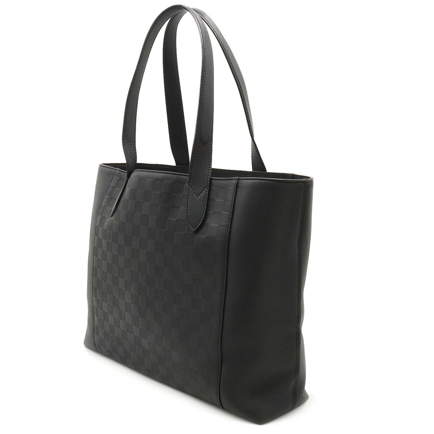 LOUIS VUITTON Damier Infini Cava Voyage Tote Bag Shoulder Leather Onyx Black N41493
