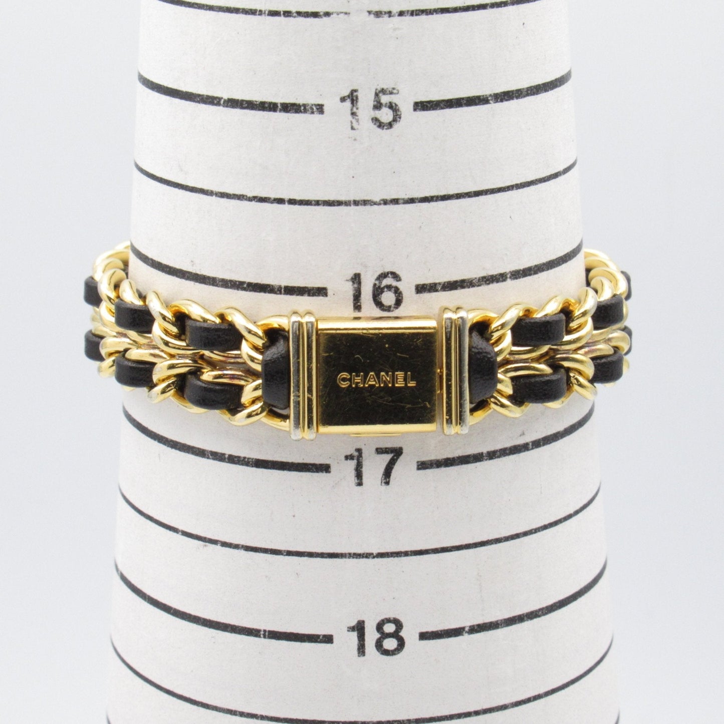 CHANEL Premiere L Wrist Watch H0001 Quartz Black Gold Plated Leather belt H0001