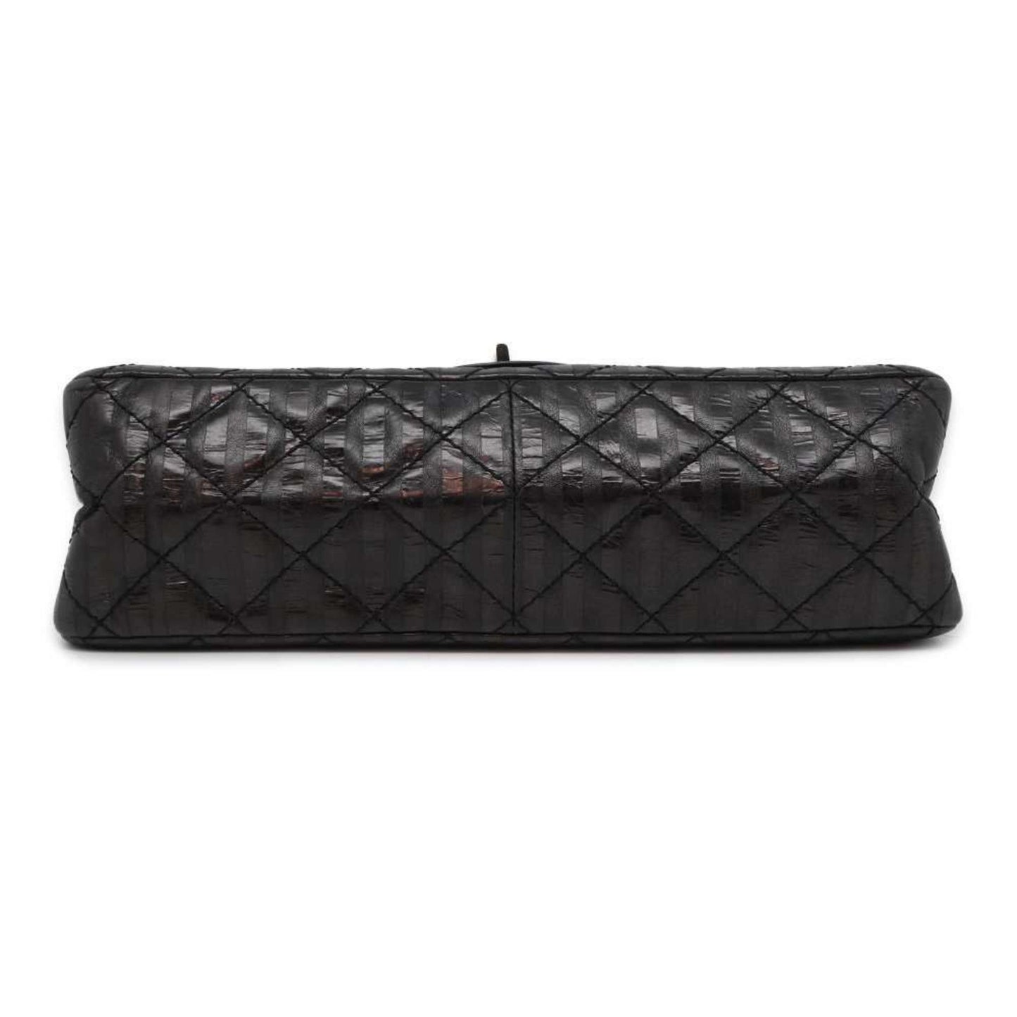 Chanel Chain Shoulder Bag 2.55 Matelasse Stripe Leather Large A37587 CHANEL Black