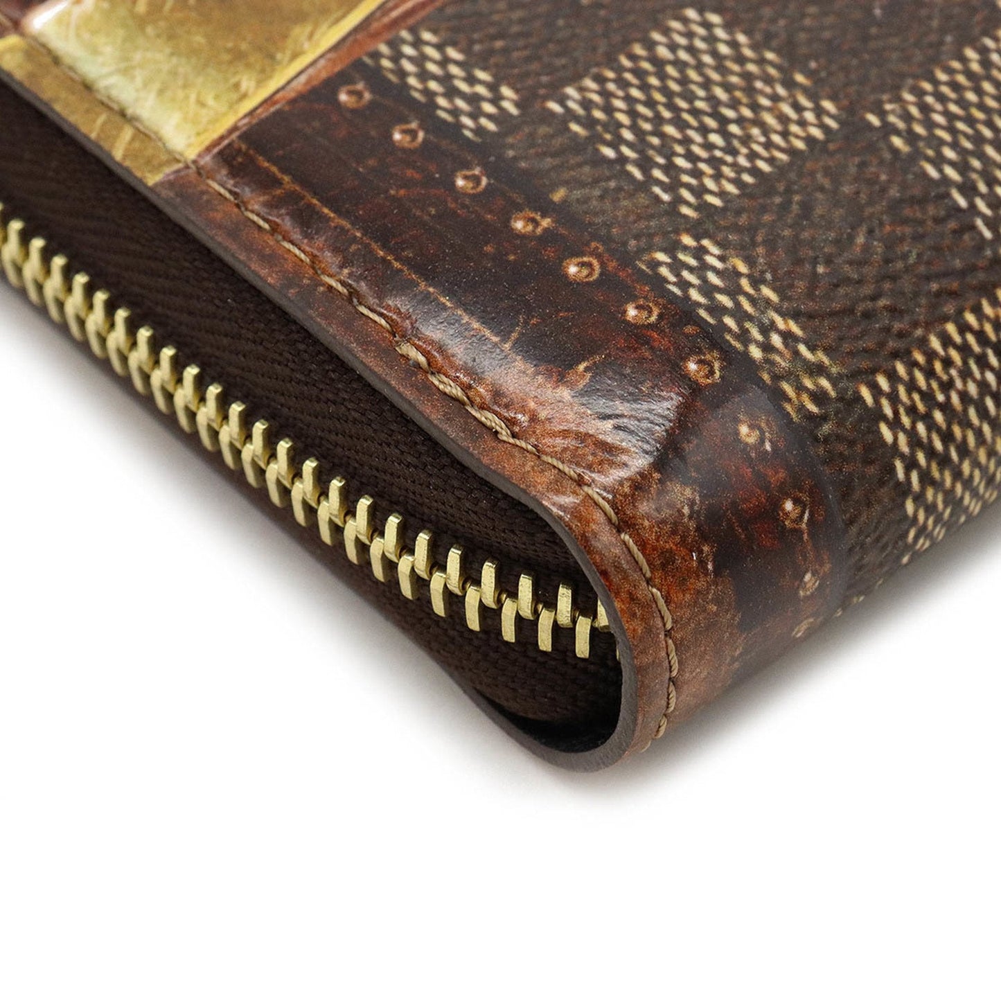 LOUIS VUITTON Transformed Damier Zippy Trompe L'oeil Round Long Wallet M63490