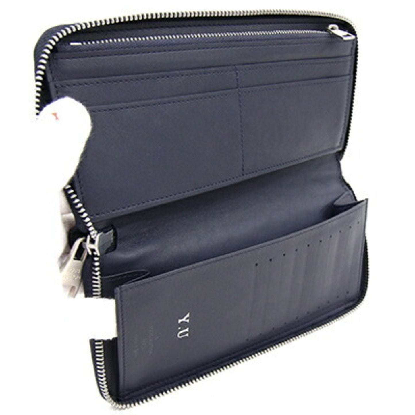 LOUIS VUITTON Round Long Wallet Damier Infini Zippy Vertical N63549 Cosmos Men's Noir