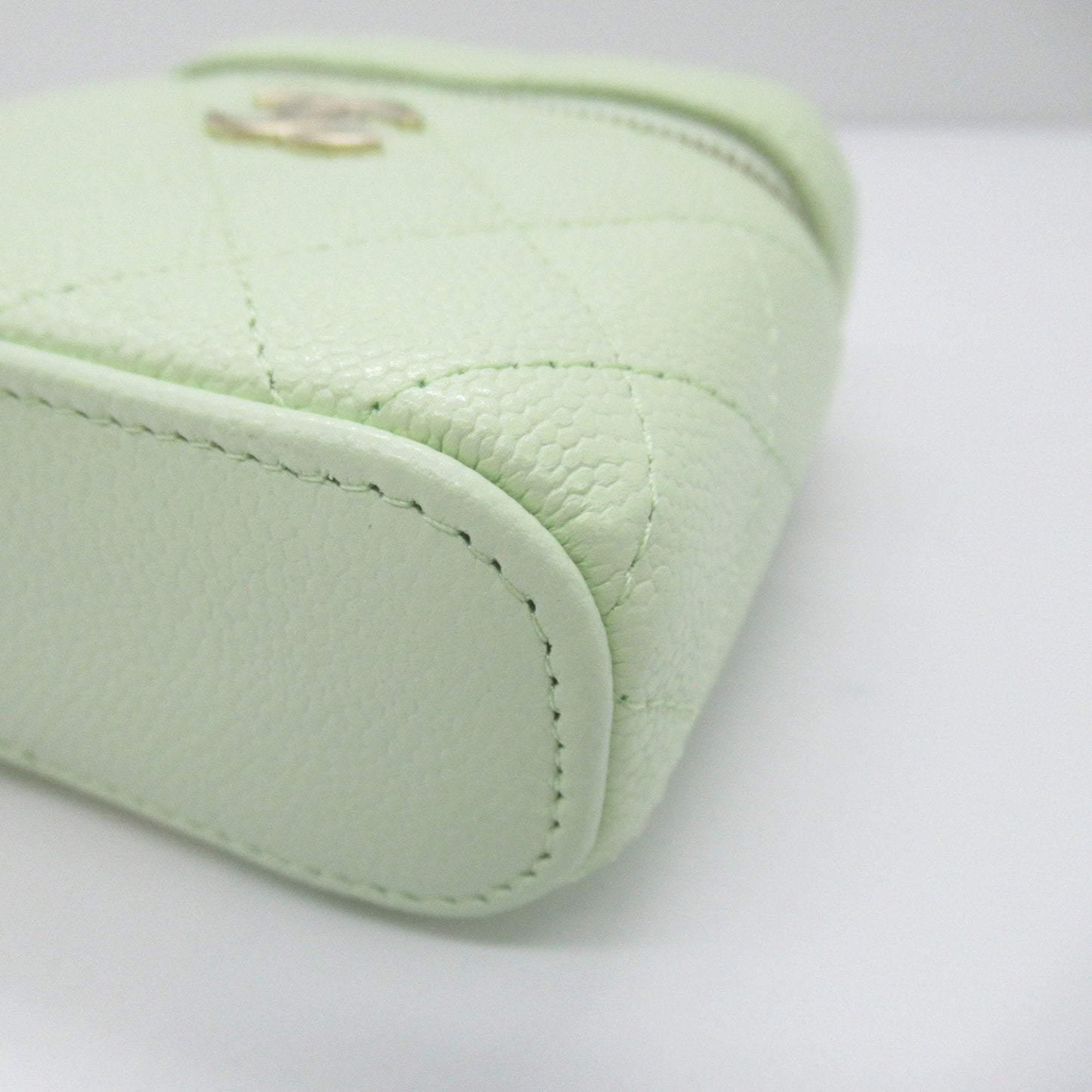 CHANEL Vanity ChainShoulder Bag Green Light green Caviar Skin (Grained Calf) AP2503