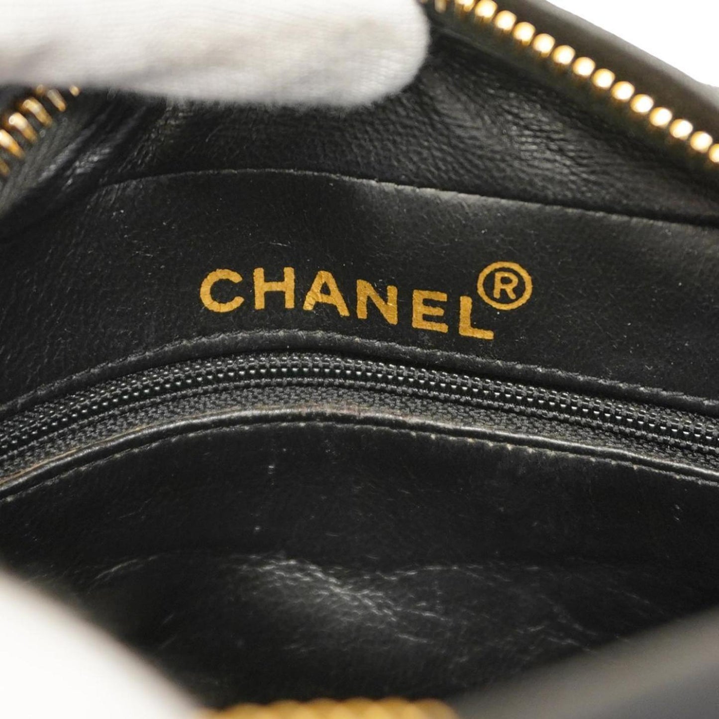 Chanel Shoulder Bag with Matelasse Bag, Lambskin, Black, Women's