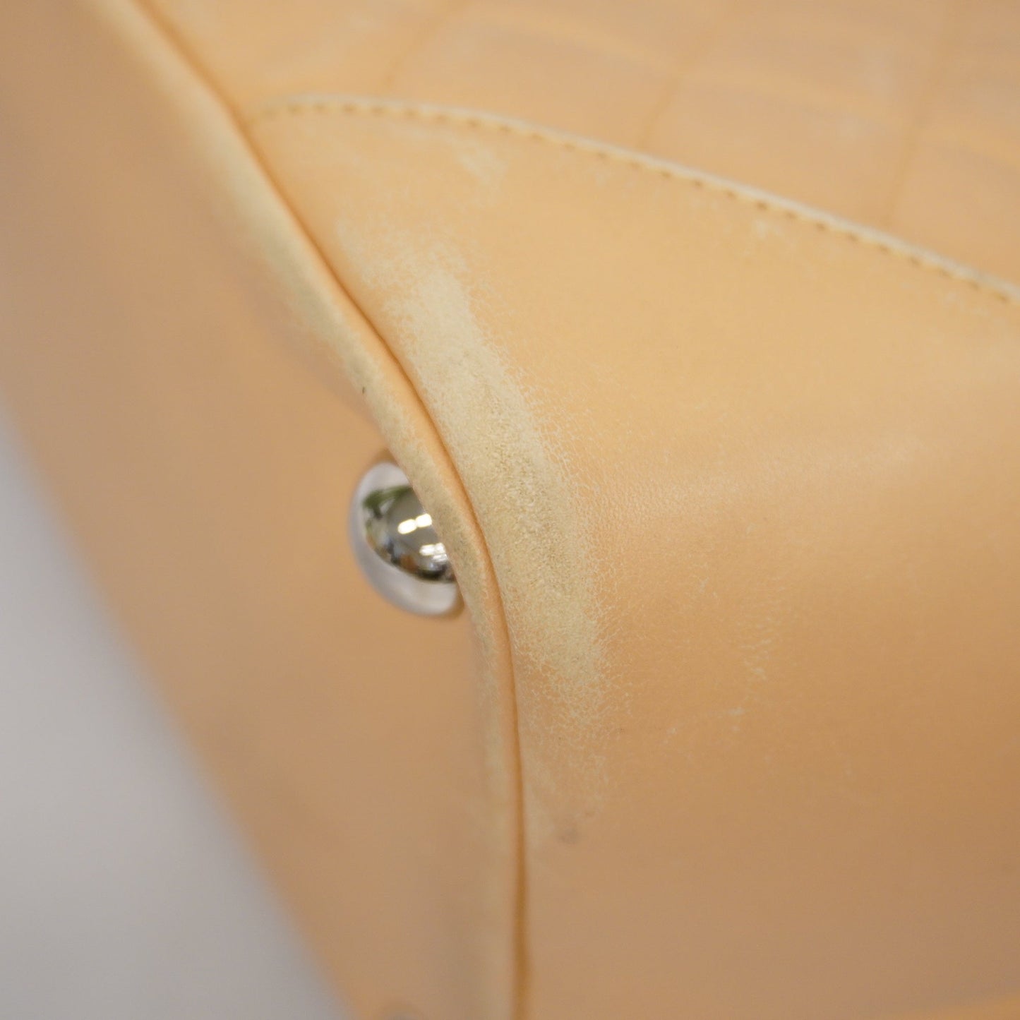 ChanelAuth  Ligne Cambon Tote Bag Lambskin Women's Tote Bag Beige