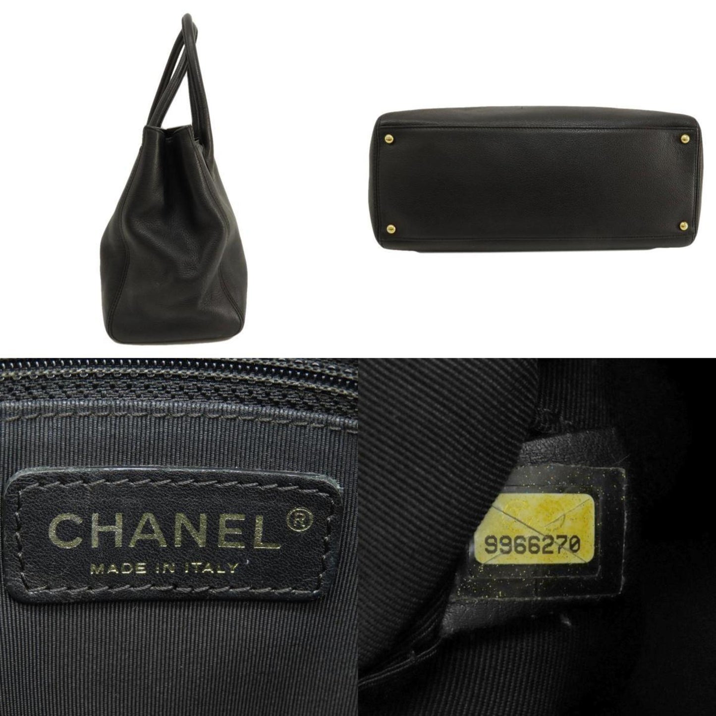Chanel Coco Mark Tote Bag Leather Women's