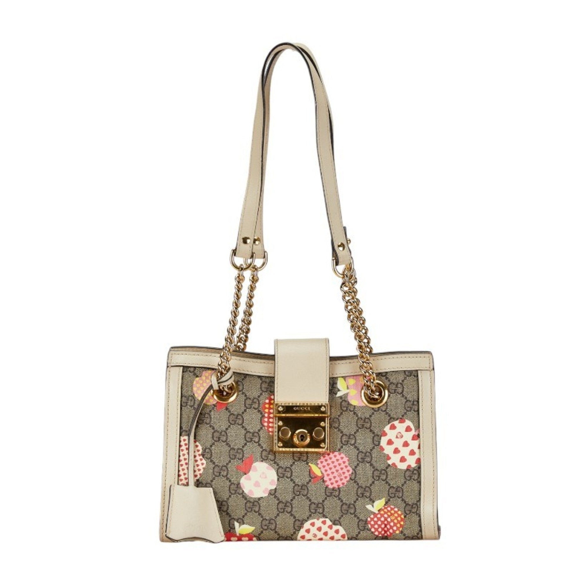 Gucci Beige Black Pvc Leather Shoulder Bag ()