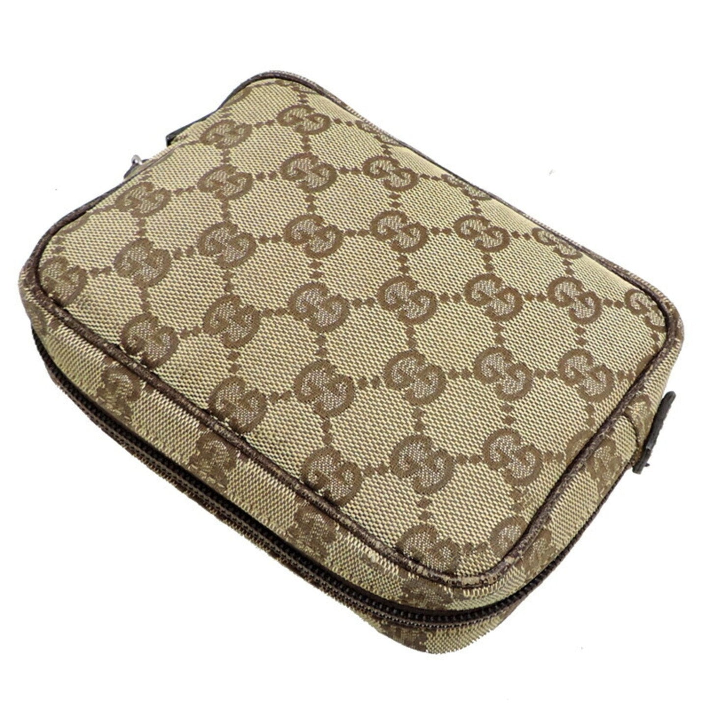 Gucci Beige Gg Canvas Pouch