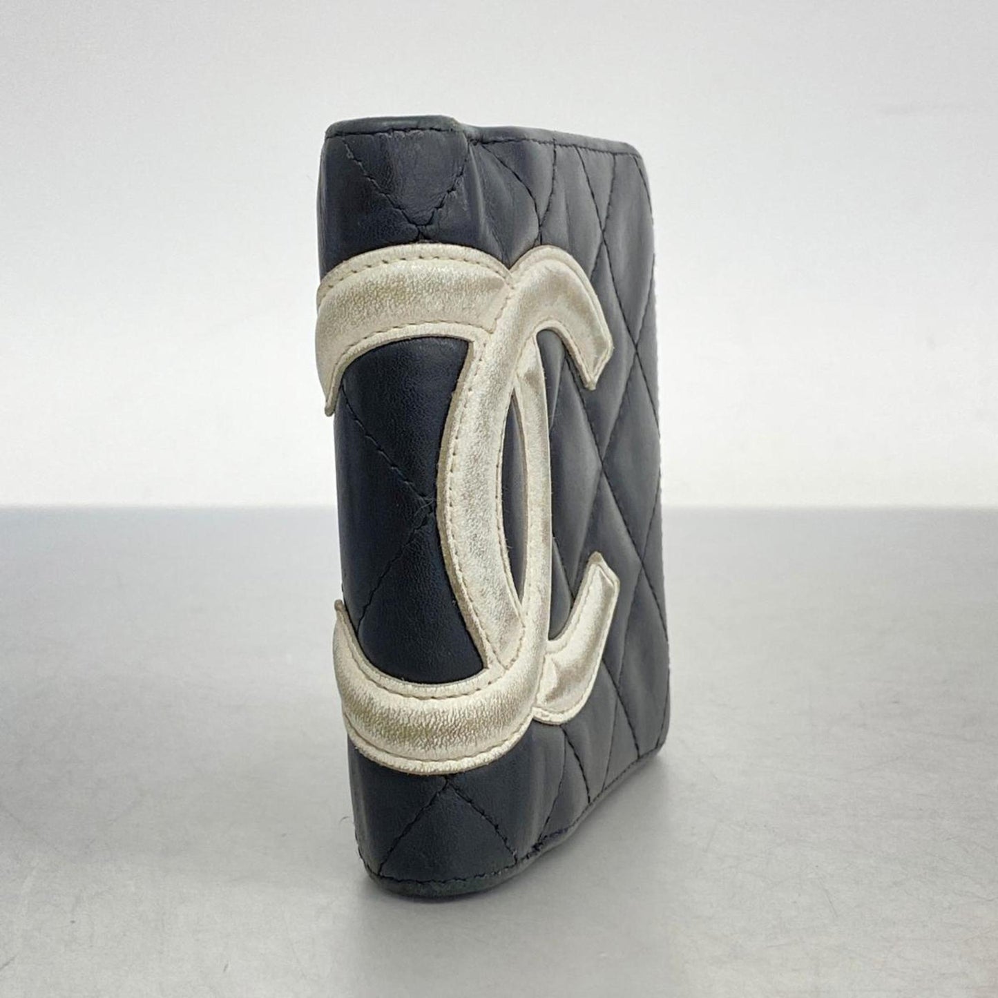 Chanel Wallet Cambon Lambskin Black Women's