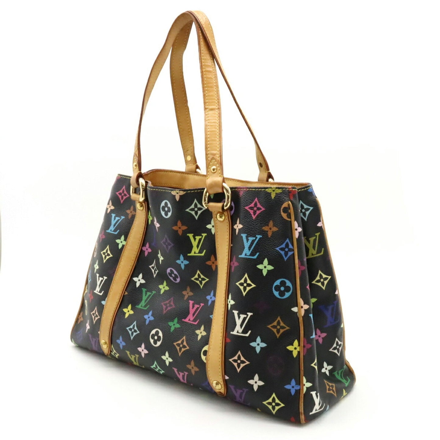 LOUIS VUITTON Monogram Multicolor Aurelia MM Tote Bag Shoulder Noir Black M40095