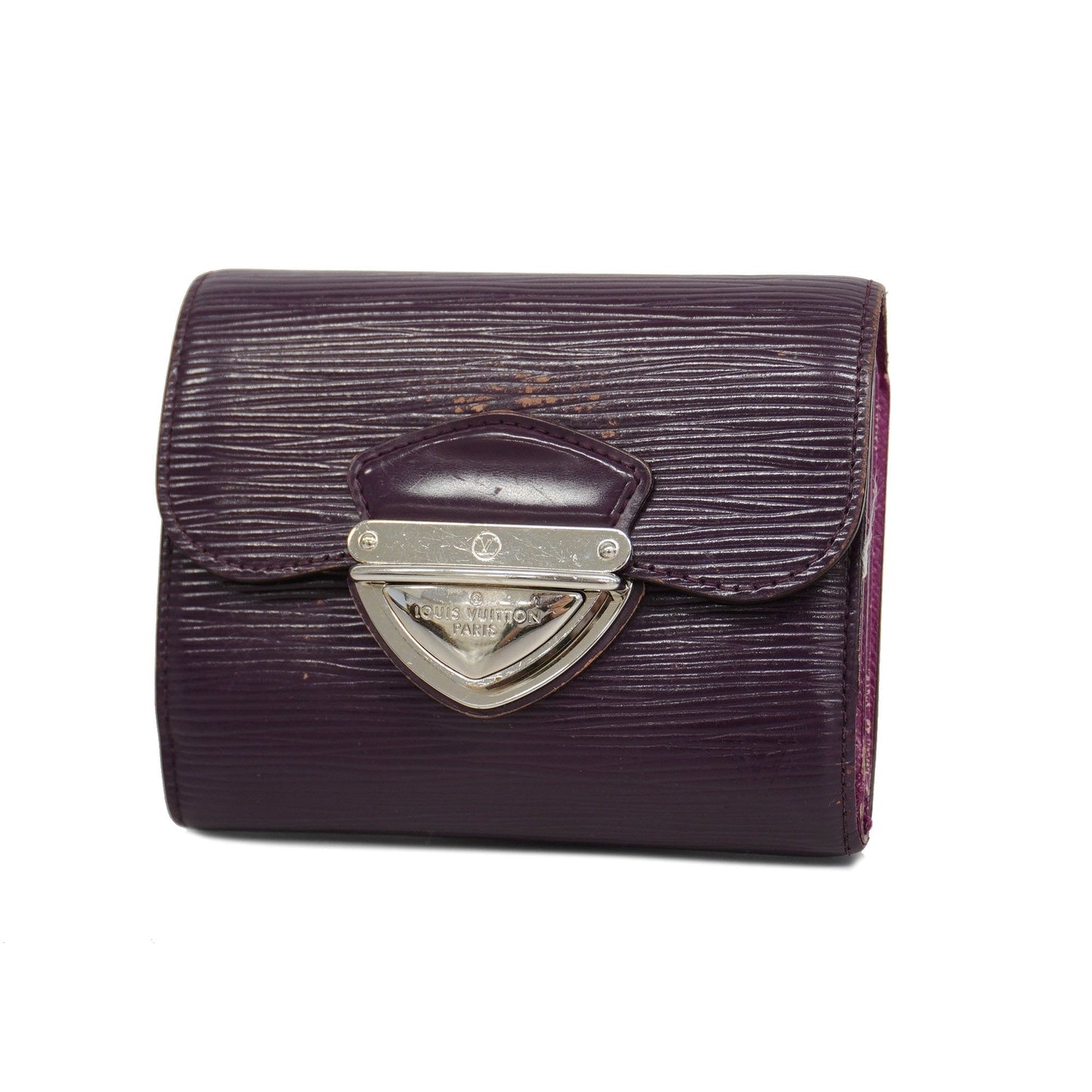 LOUIS VUITTONAuth  Epi Tri-Fold Wallet Porto Monevier Cult Credit M6658K