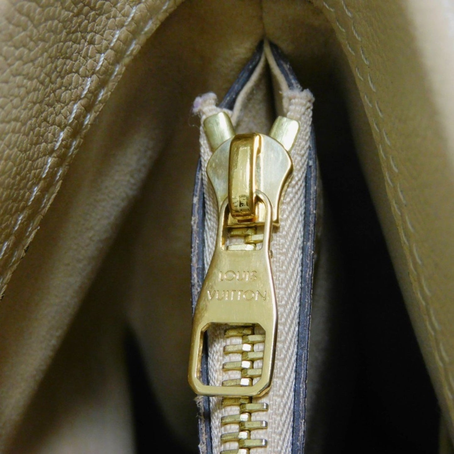 LOUIS VUITTON Shoulder Bag Pallas Shopper LV Logo Flower Beige Monogram Dune M41580 Women's