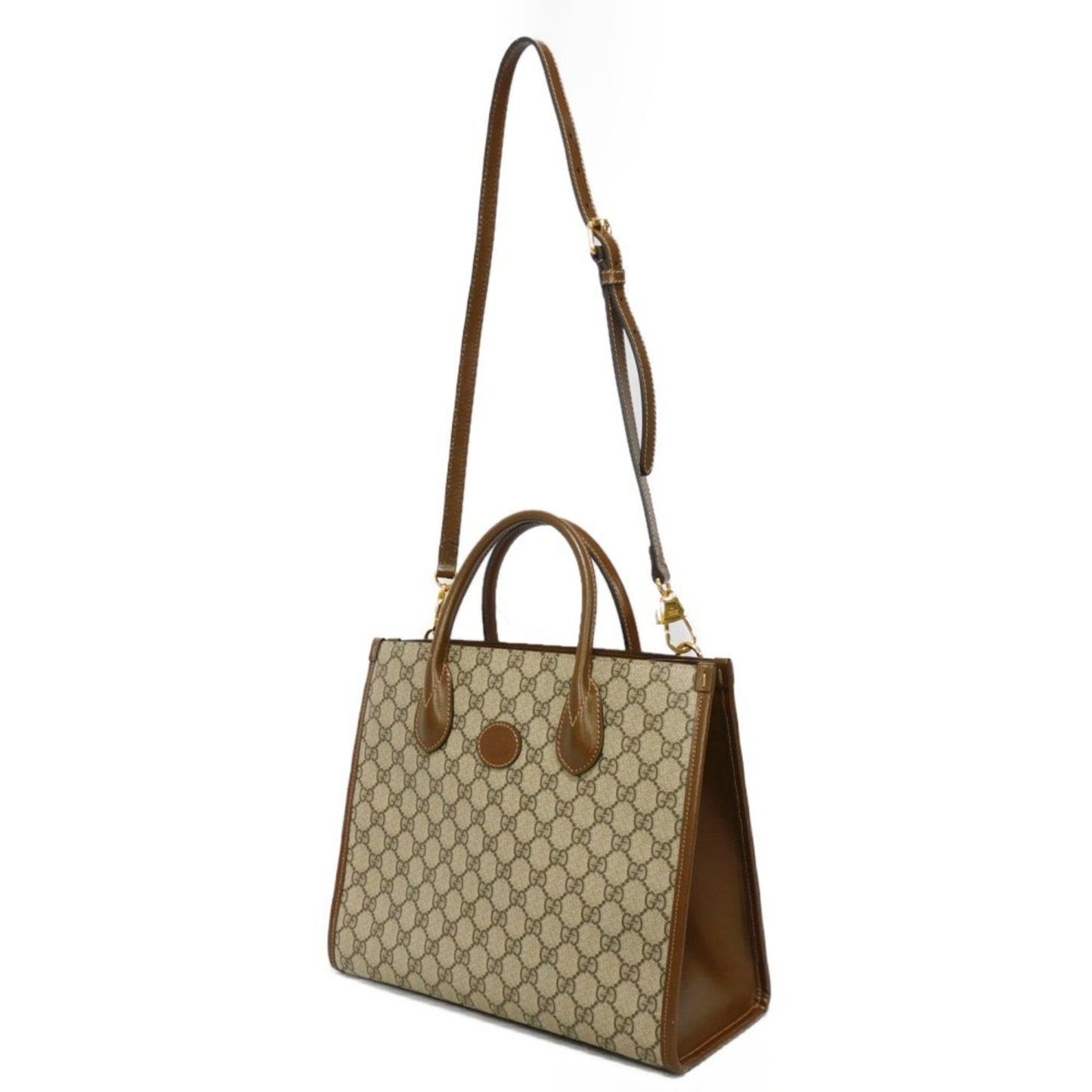 Gucci Beige Gg Supreme Leather Handbag Shoulder Bag Tote Bag