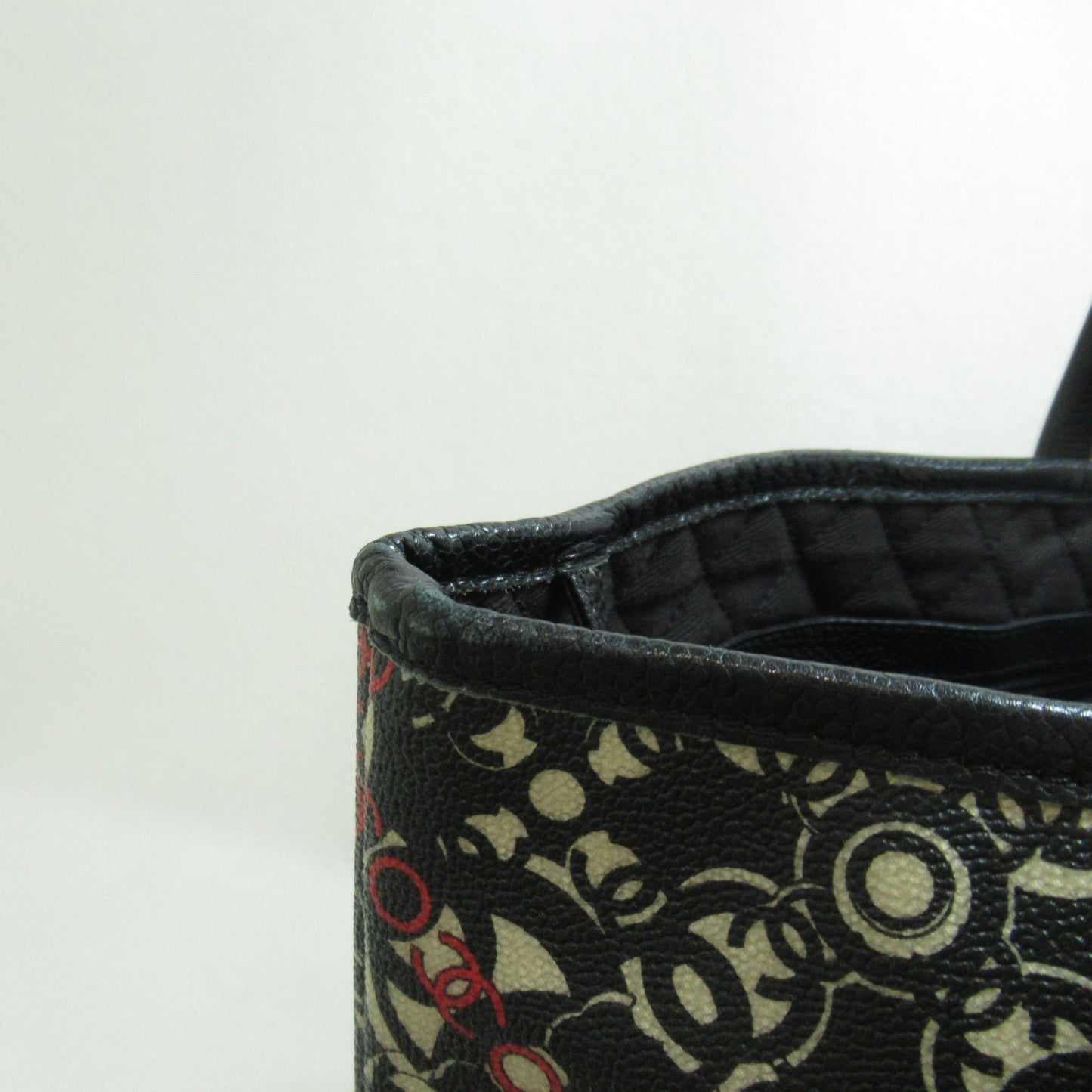 CHANEL Tote Bag Black PVC coated canvas A36181