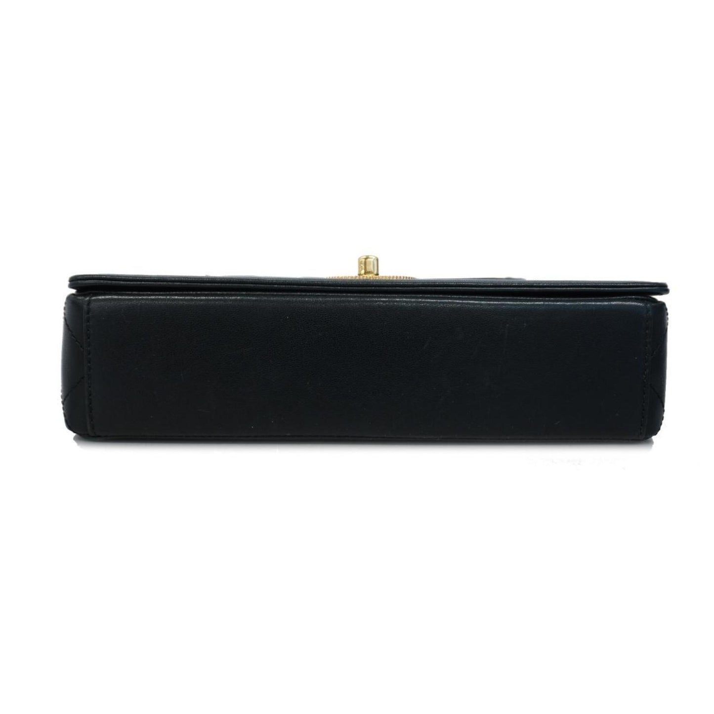 Chanel Shoulder Bag Matelasse W Flap Chain Leather Black Women's