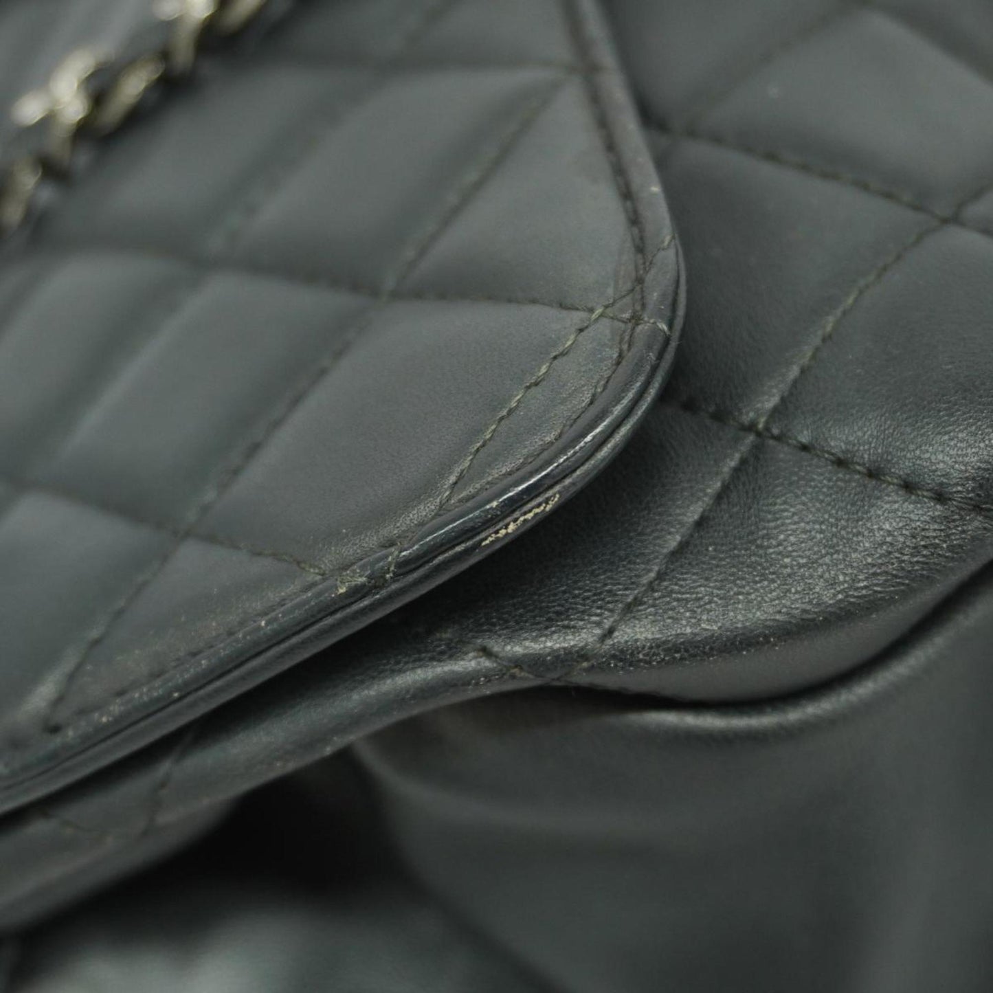 Chanel Shoulder Bag Matelasse W Chain Lambskin Black Women's