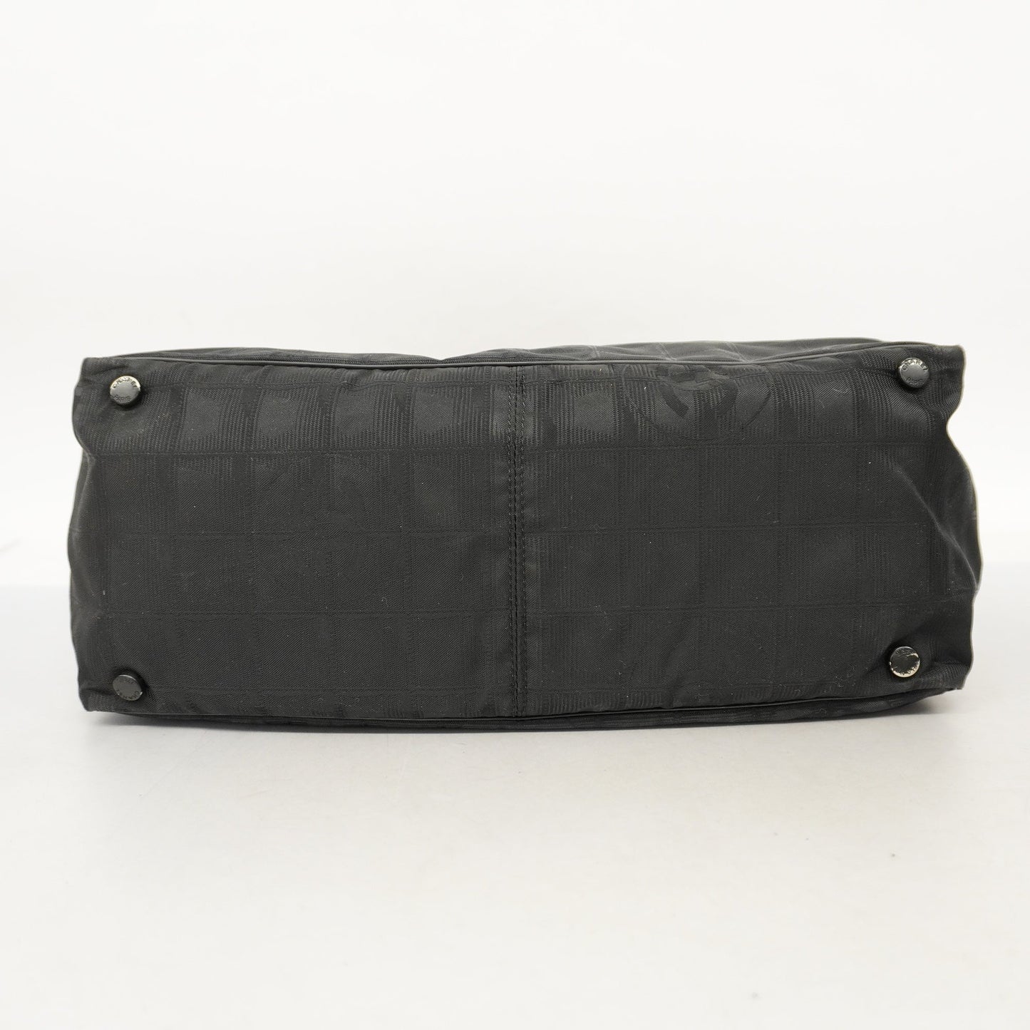 ChanelAuth  New Travel Line Women's Nylon Tote Bag Black