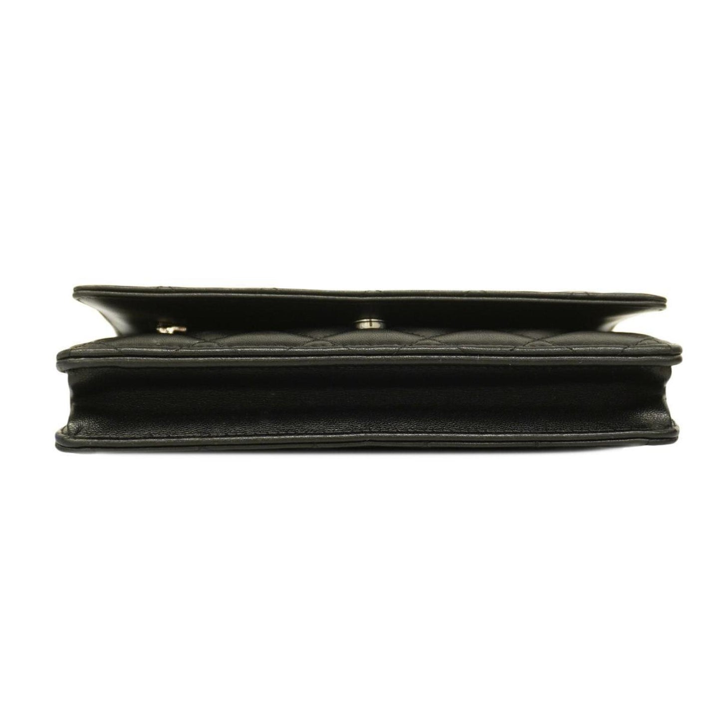 Chanel Shoulder Wallet Matelasse Chain Lambskin Black Women's