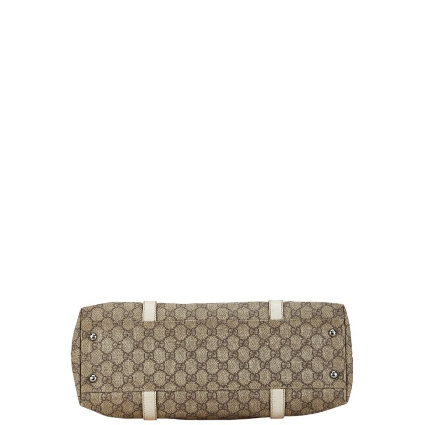 Gucci Beige White Pvc Leather Shoulder Bag Tote Bag