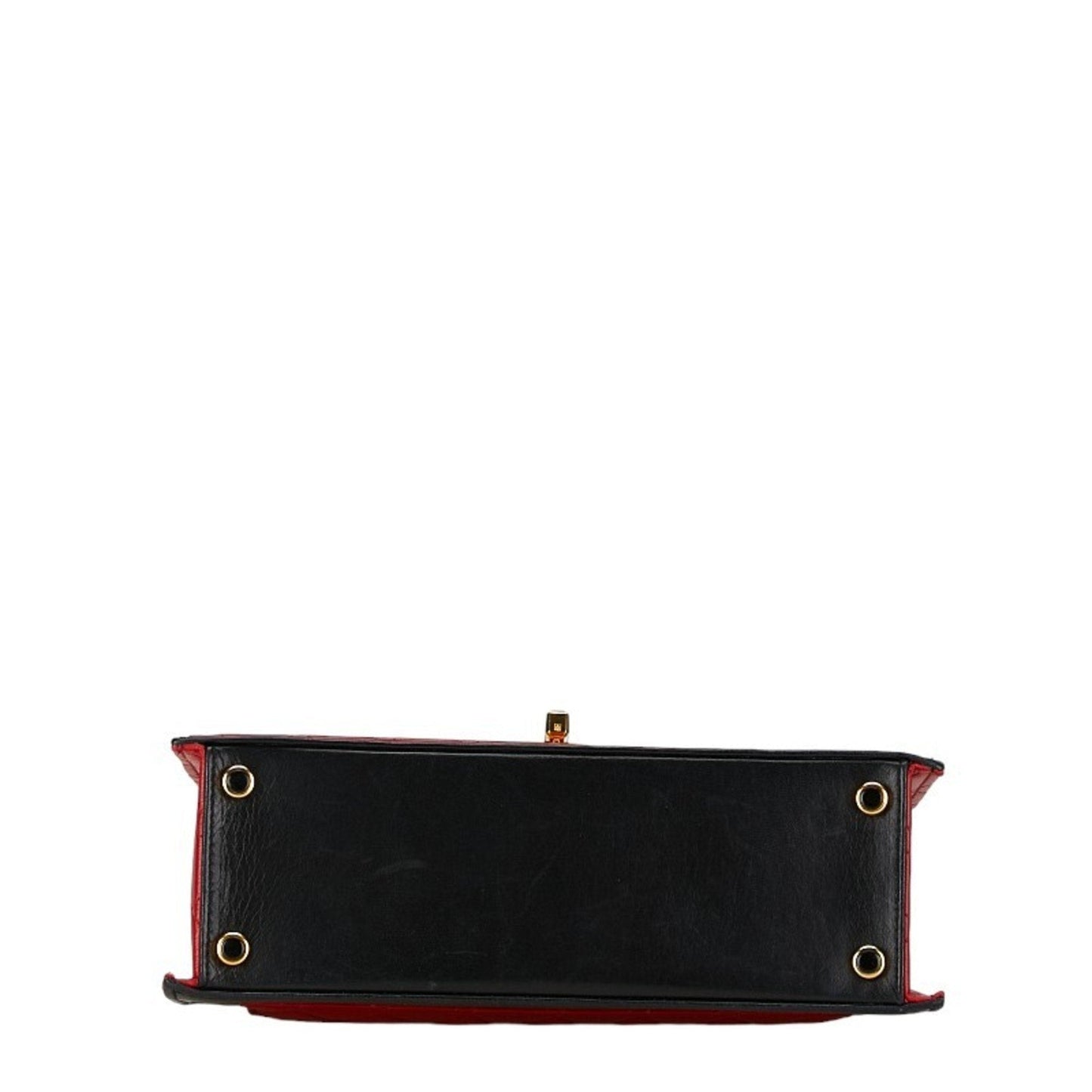 Chanel Coco Mark Bicolor Chain Shoulder Bag Black Red Gold Leather Women's CHANEL