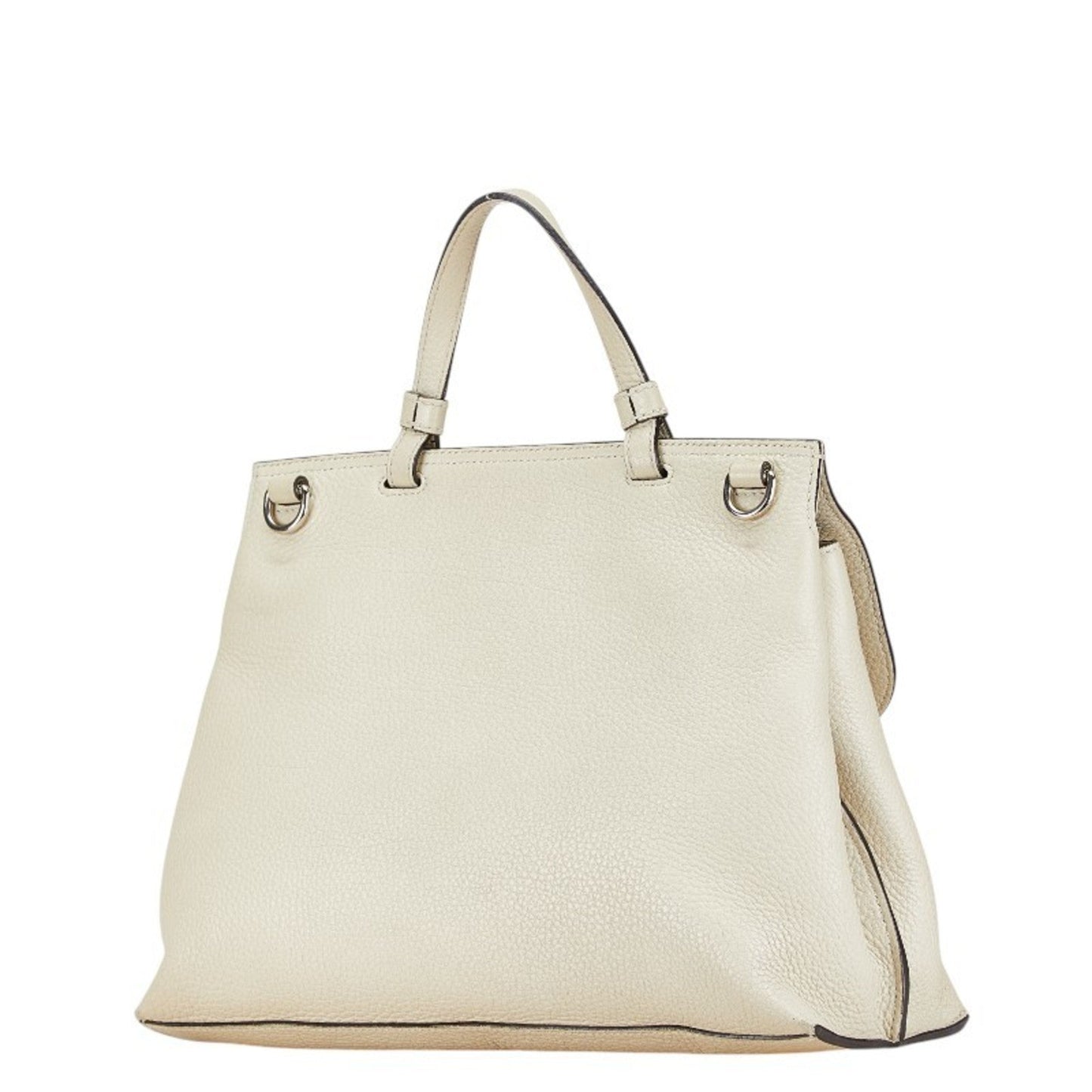 Gucci White Leather Handbag Shoulder Bag