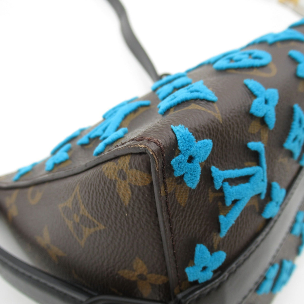 LOUIS VUITTON Triangle Messenger Brown Turquoise PVC coated canvas M45078
