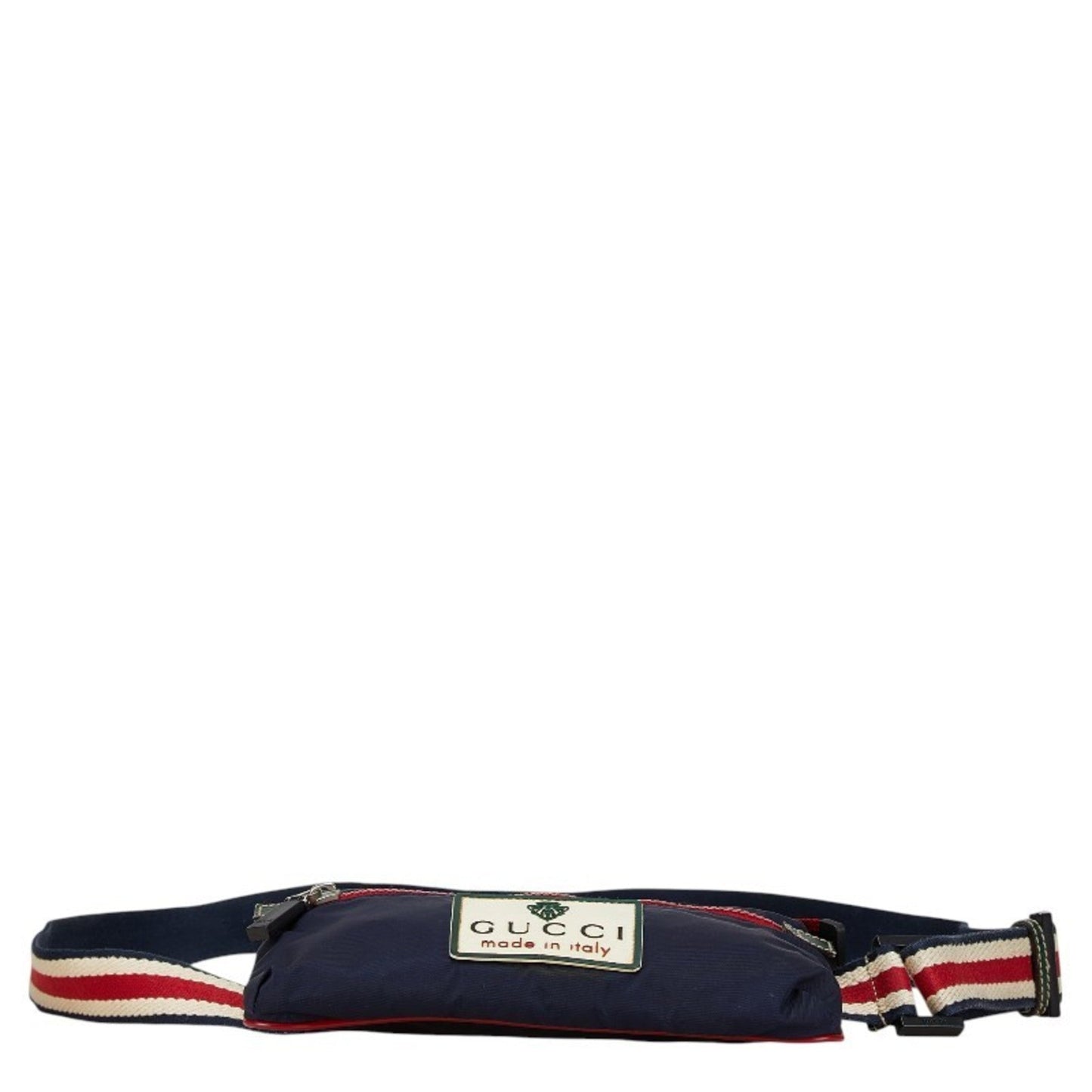 Gucci Green Navy Red Color Nylon Rubber Fanny Pack