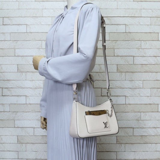 LOUIS VUITTON Marel Epi Shoulder Bag Leather M80688 White Ladies