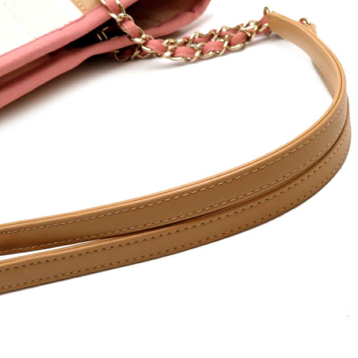 Chanel Seal Deauville PM Women's Tote Bag A66939 Canvas Pink