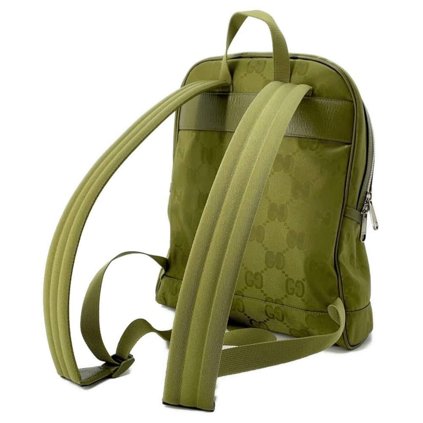 Gucci Khaki Nylon Leather Backpack