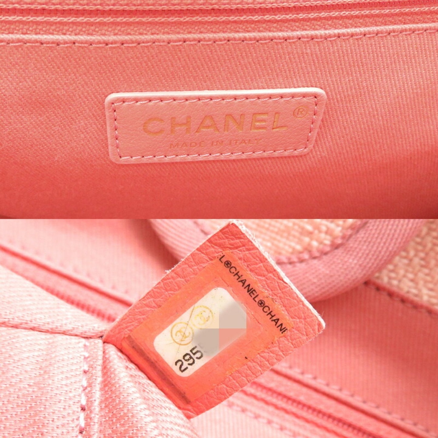 Chanel Seal Deauville PM Women's Tote Bag A66939 Canvas Pink