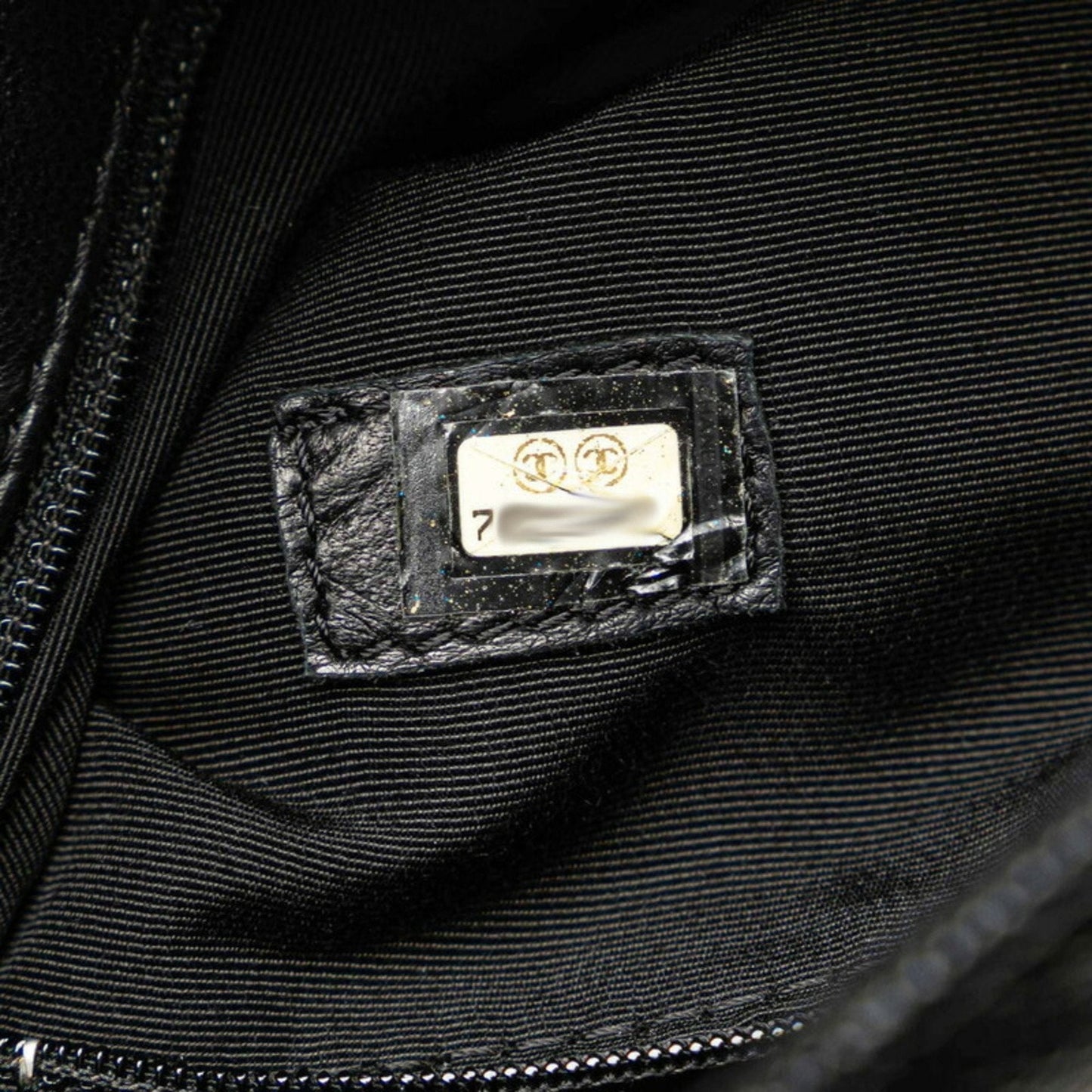 Chanel Reproduction Tote Coco Mark Handbag Bag Black Caviar Skin Women's CHANEL