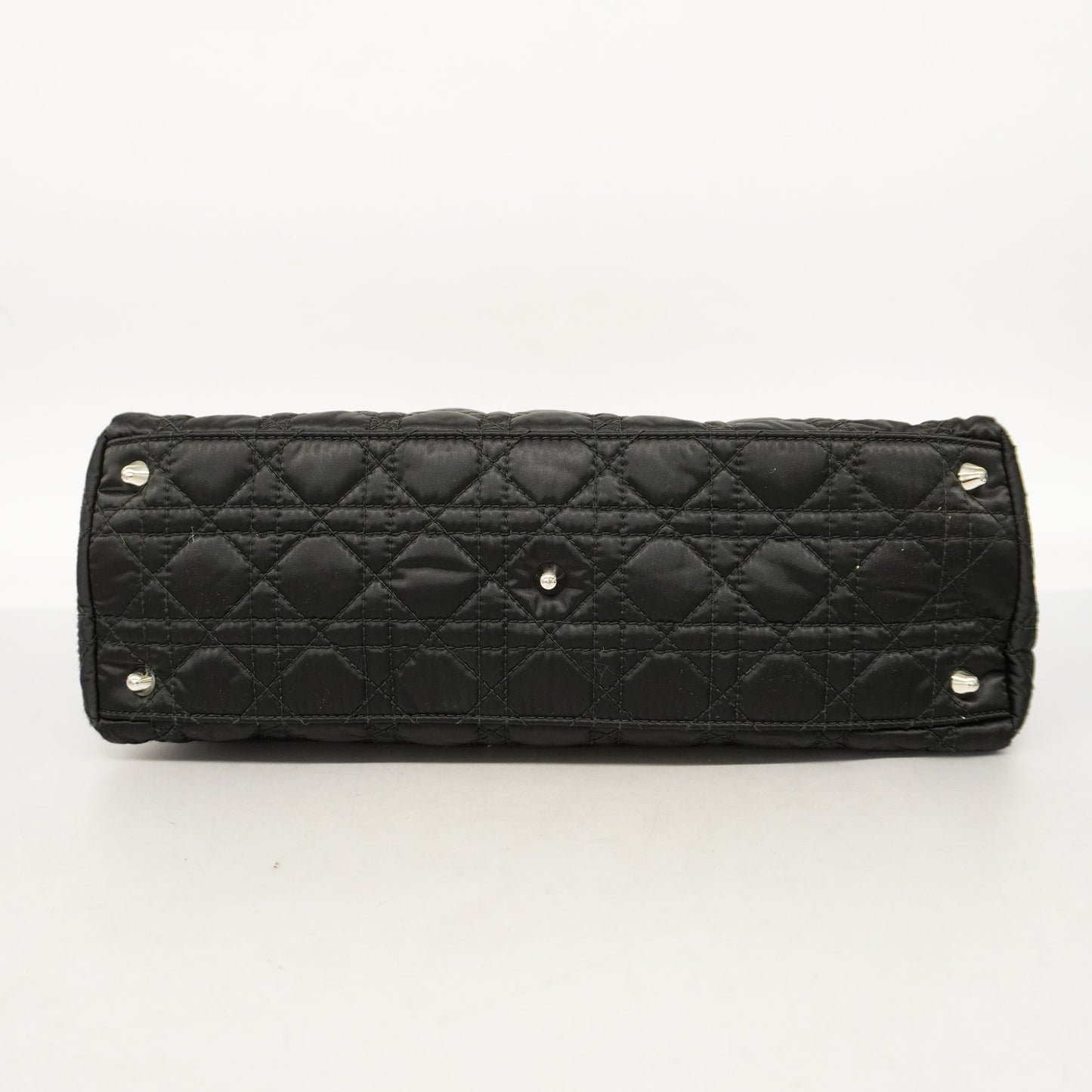 CHRISTIAN DIORAuth  Tote Bag Canage Women's Nylon Handbag Black