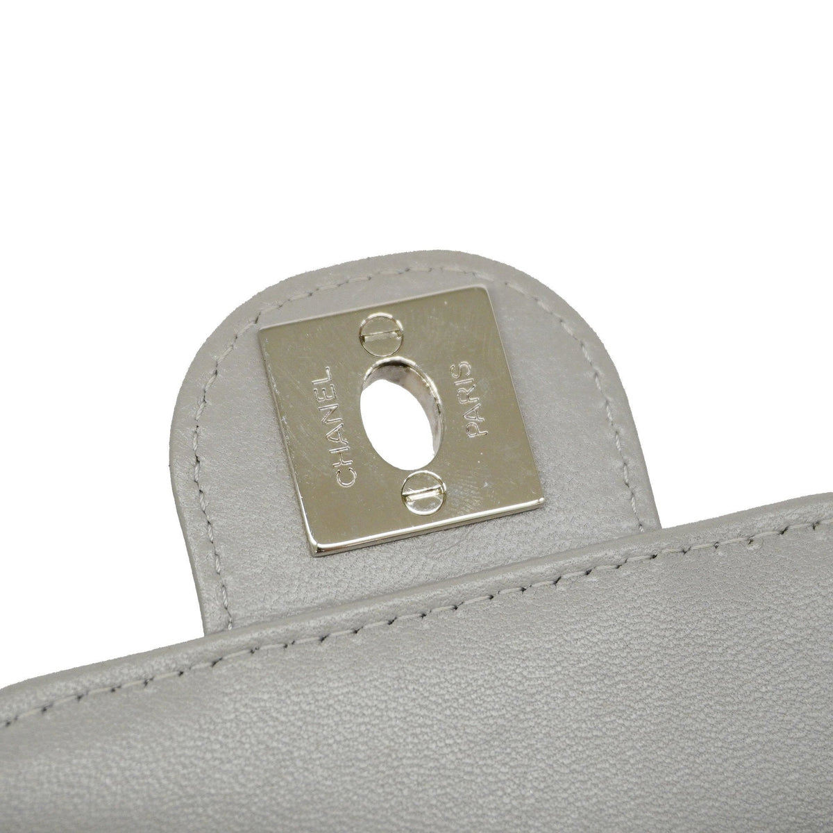 Chanel[3bd5059]   Shoulder Bag Matelasse Chain Shoulder Lambskin Gray Silver metal