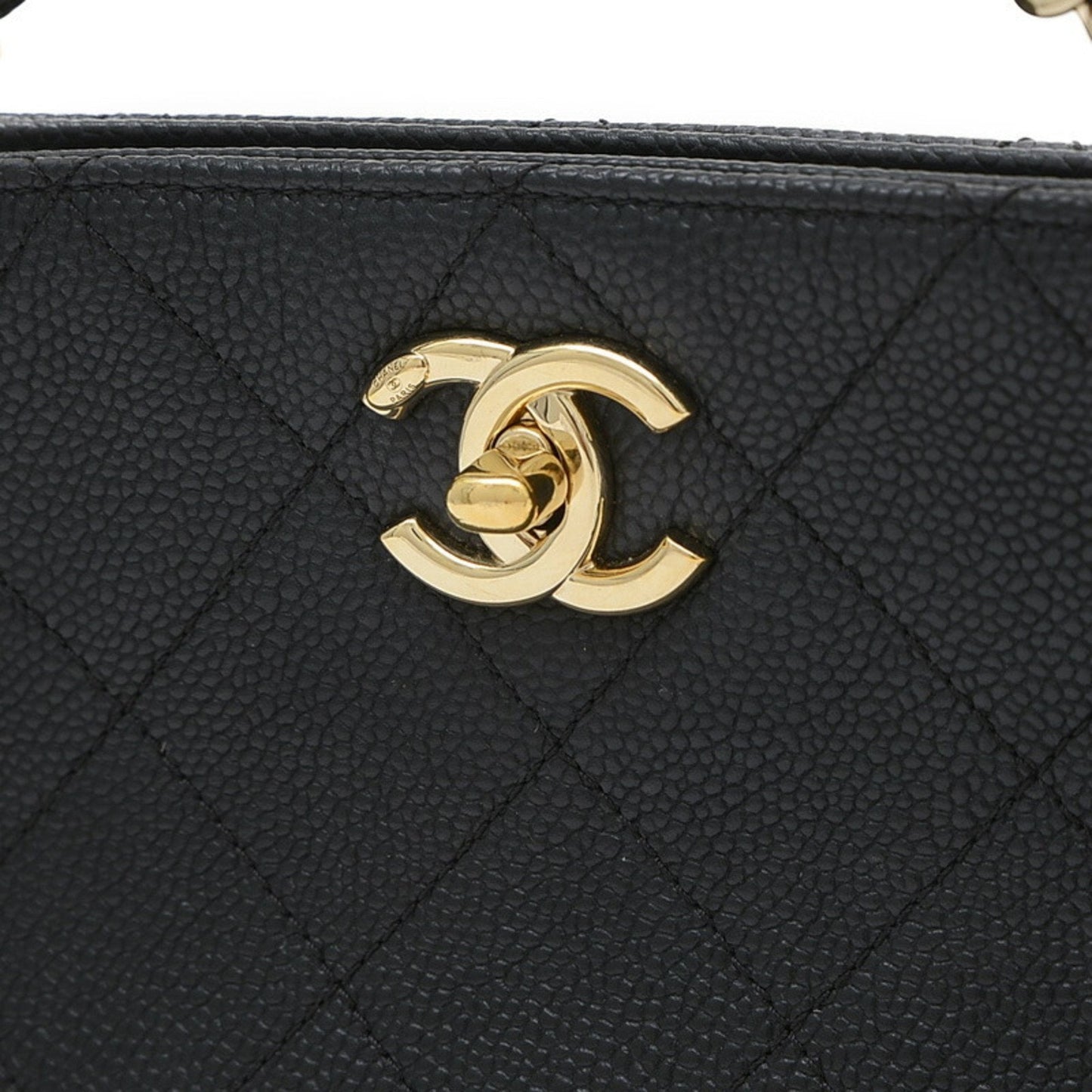 Chanel Matelasse 2-Way Chain Shoulder Bag in Caviar Skin, Black