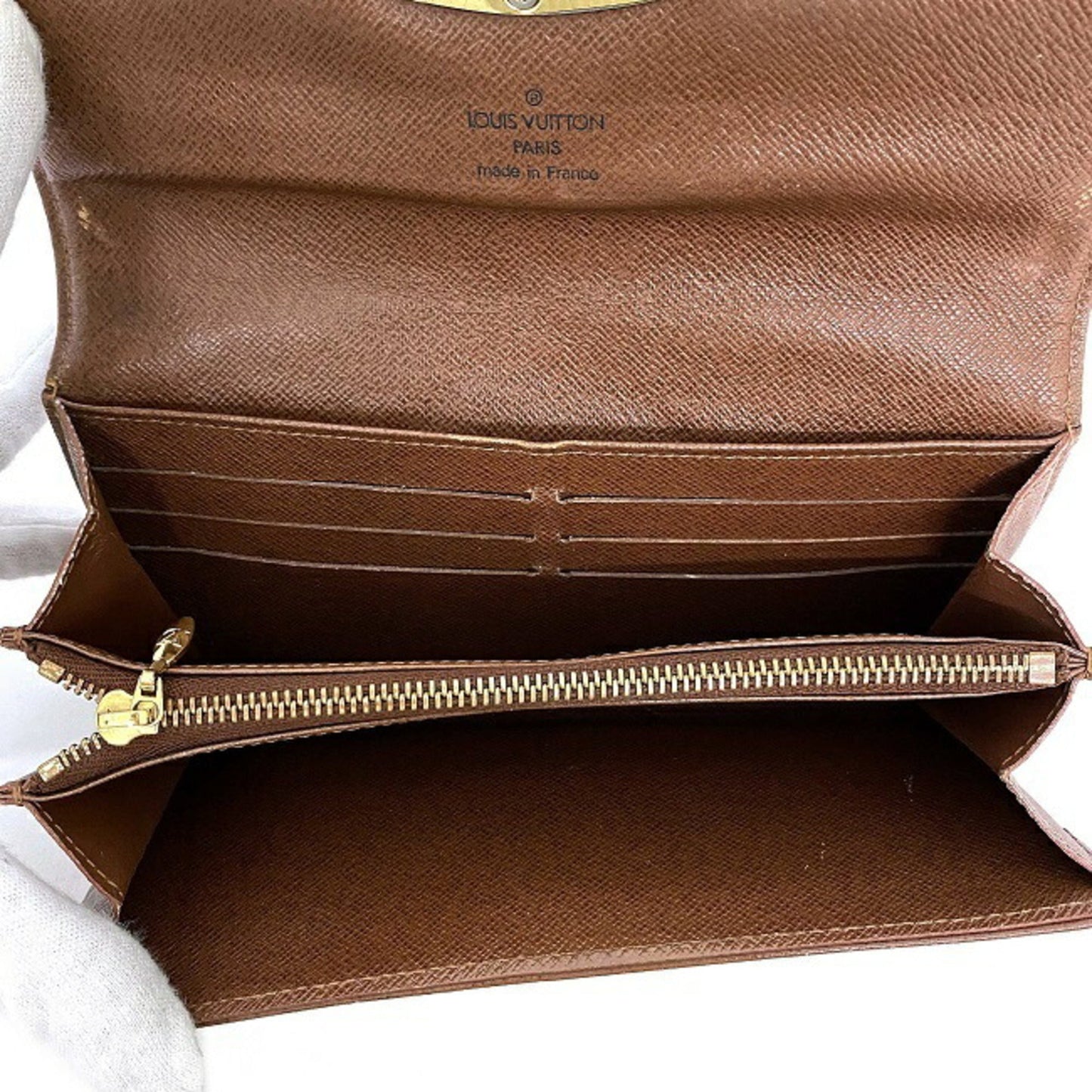 Louis Vuitton Portofeuil Sara Monogram Etoile M66556 Long Bi-Fold Wallet Canvas SP2111 LOUIS VUITTON Flap Turn Lock Quilting Collection Women's Brown